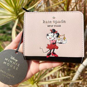 Kate Spade L-zip Bifold Wallet Pale Vellum Multi